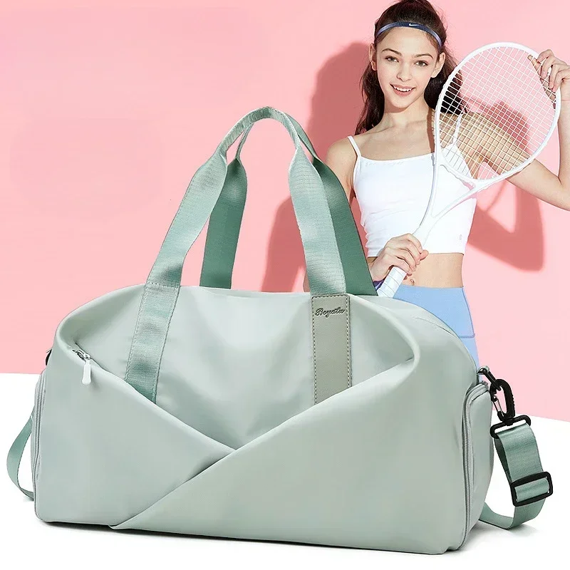 Gym Bags Dry Wet Separation Swimming Bag Women's Short-distance Travel Storage Bag Sports Large Capacity Travel Fitness Yoga Bag
