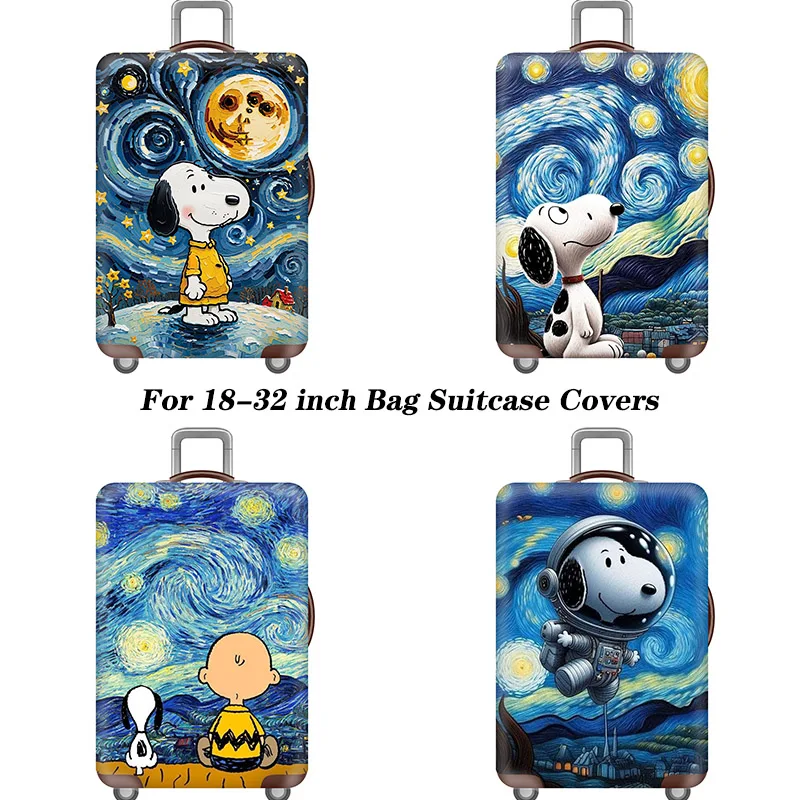 Snoopy Cartoon Luggage Protective Cover Zipper Suit for 18-32 Inch Bag Suitcase Covers Trolley Cover Travel Accessories Gifts