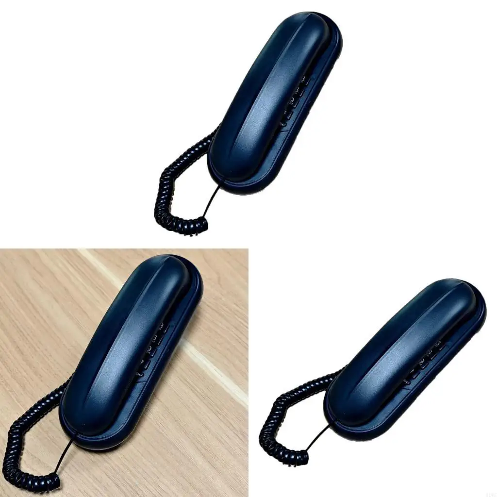 Mini Telephone Wall Mounted Telephone Landlines Home Phone Desktop Fixed Corded Phone Extension No Caller for Home
