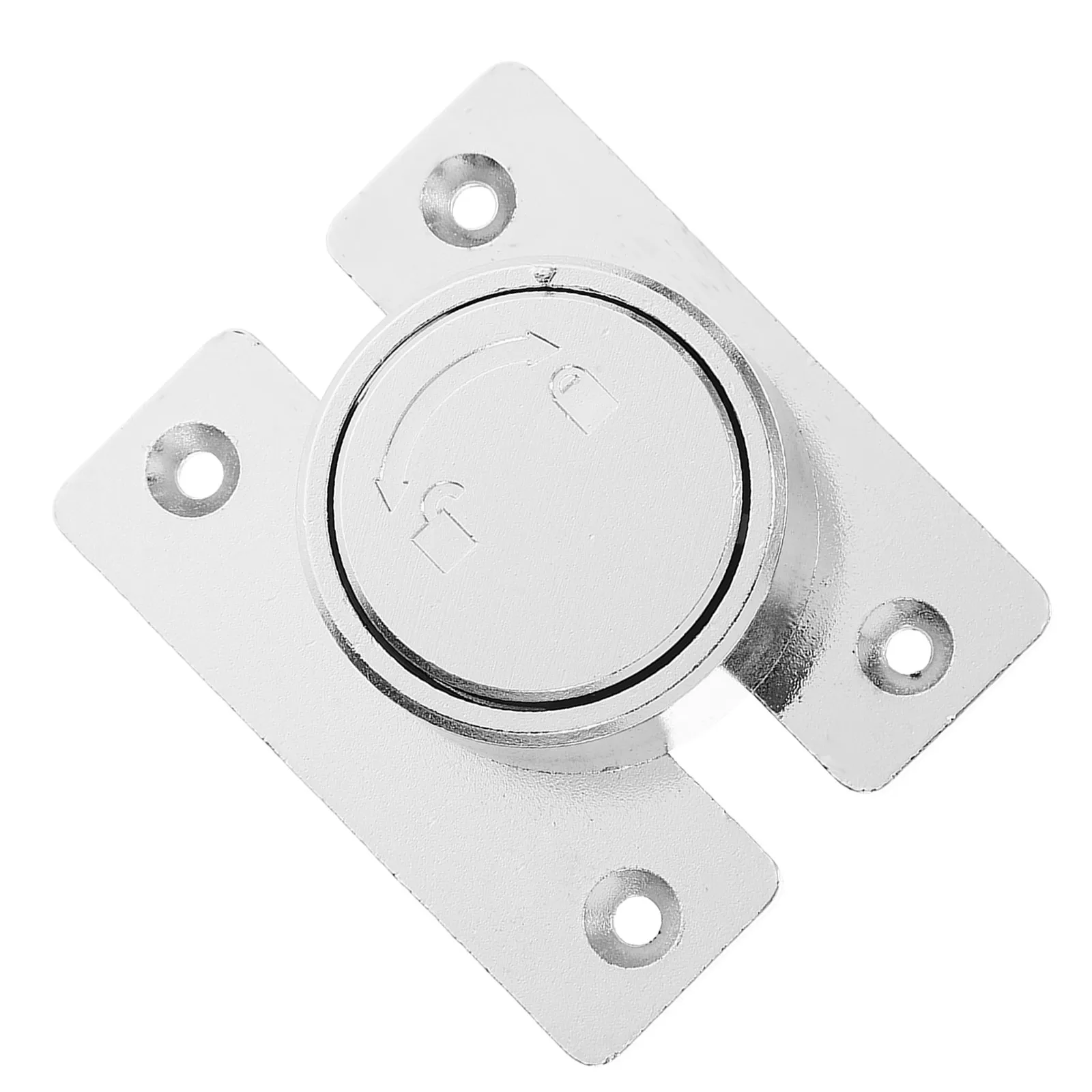 1Set Rotating Door Latch Zinc Alloy Heavy-Duty Door Security Lock No-Drill Adhesive Screw Mount Rotatable Bolt for Screen Shower