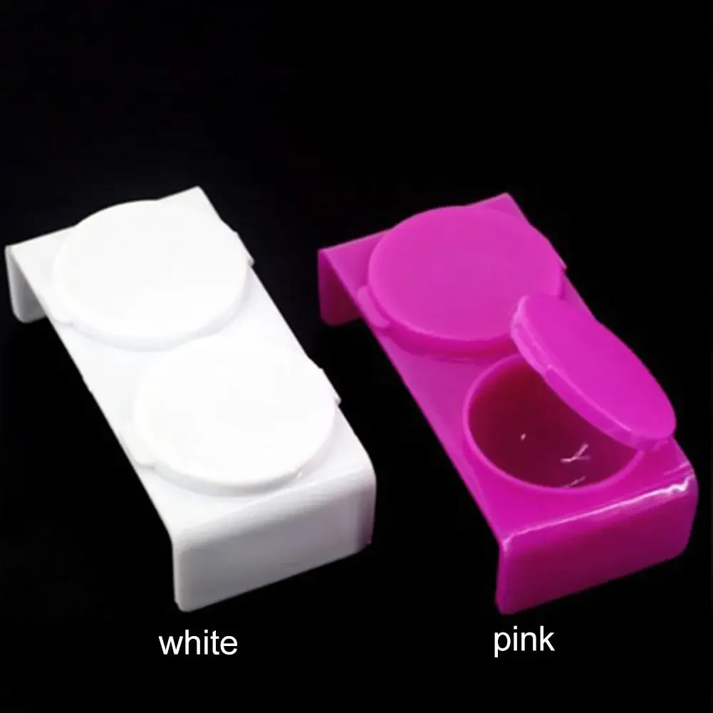 Acryl Flüssigkeit Schüssel Kunststoff Dappen Dish Schüssel Tasse mit Kappe Flüssigkeit Glitter Acryl Pulver Nagel Stift Waschen Kaviar Nagel Styling Werkzeuge