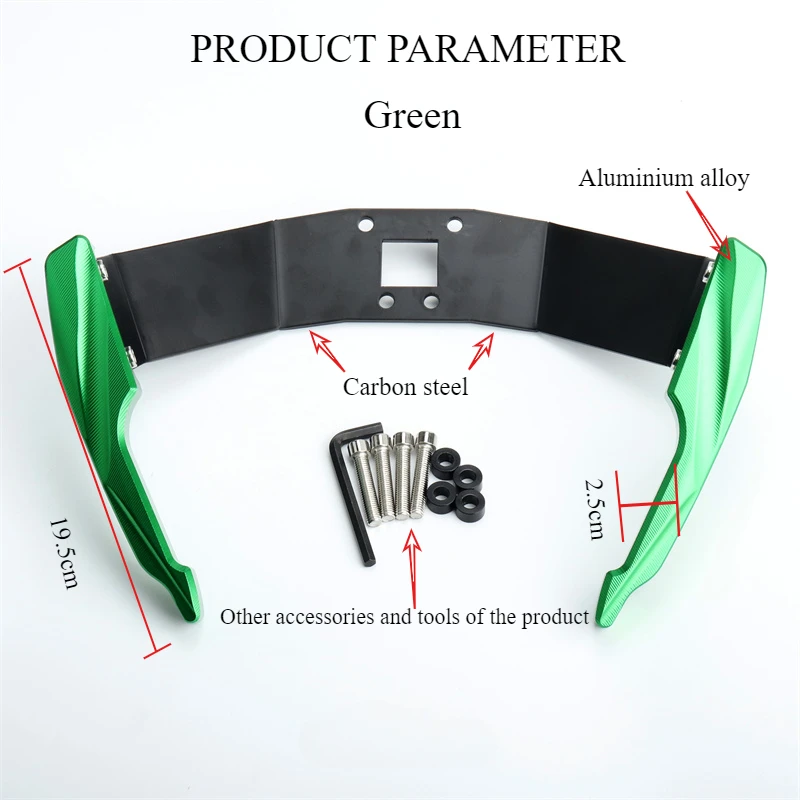 تعديل الدراجة النارية مع رف مسند الذراع الخلفي من سبائك الألومنيوم وجناح خلفي مناسب لـ Kawasaki Z400 NINJA400 Z 400 2018-2024