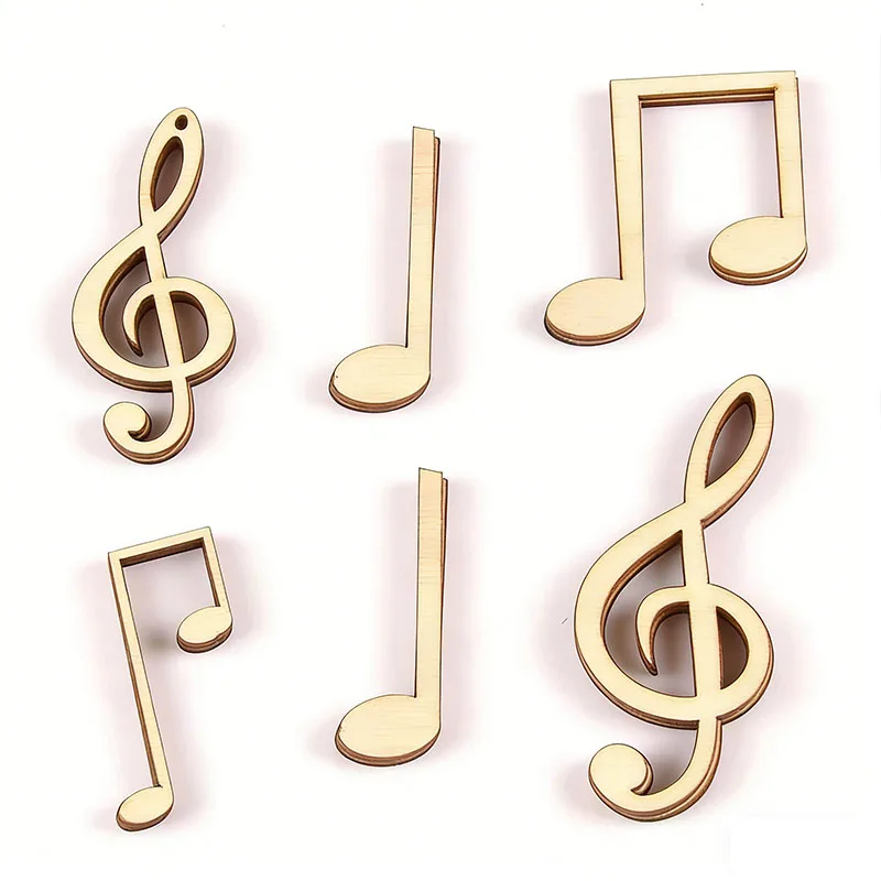 10pcs Wooden Crafts creativity Mixed note Pattern Scrapbooking Crafts wood decoration for Home Decoration m2139