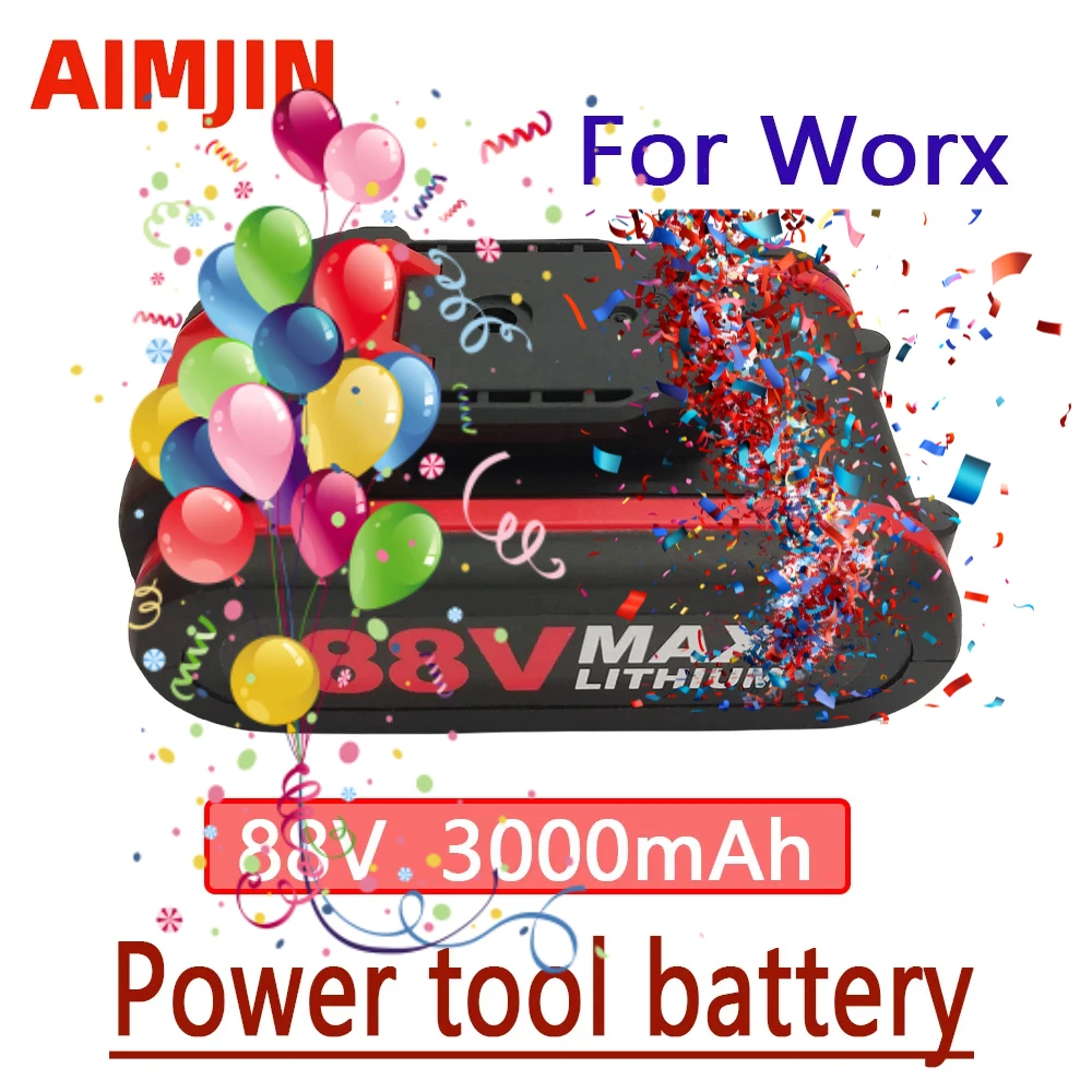 

For Worx Cordless Screwdriver Power Tools 88V 3000mAh Rechargeable Lithium Ion Battery Replacement Battery