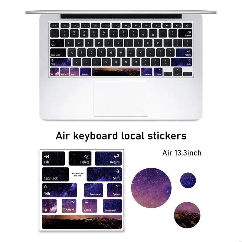 Pegatizas cubierta del teclado 62ka para computadora del teclado computadora portátil Macair, letra estándar