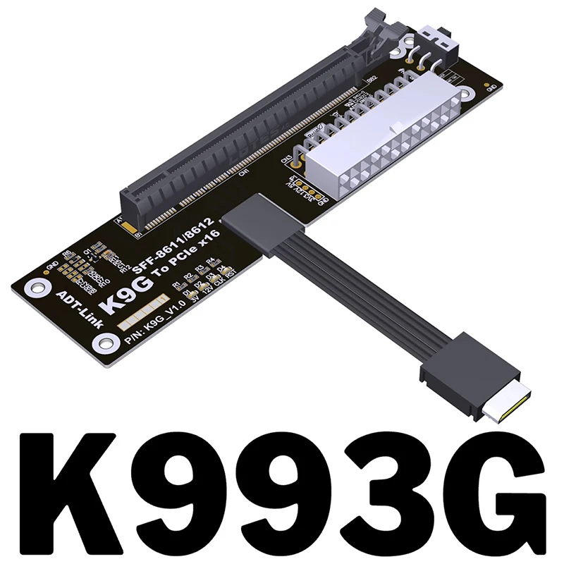 PCIE 5.0 x4 إلى OCuLink SFF-8611 M.2 حوض جرافيك خارجي M.2 محول eGPU بواجهة خارجية لـ NUC STX ITX