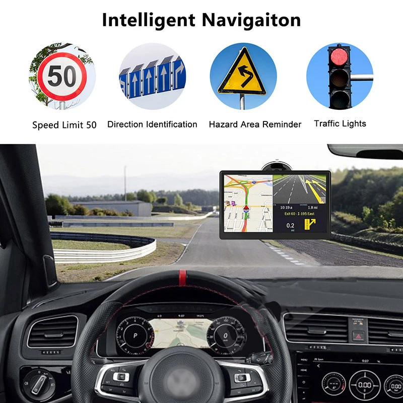 GPS Car Navigation USB Charging Car Charger Convenient FM Transmitter Navigator 7 Inch GPS Device Car Accessories