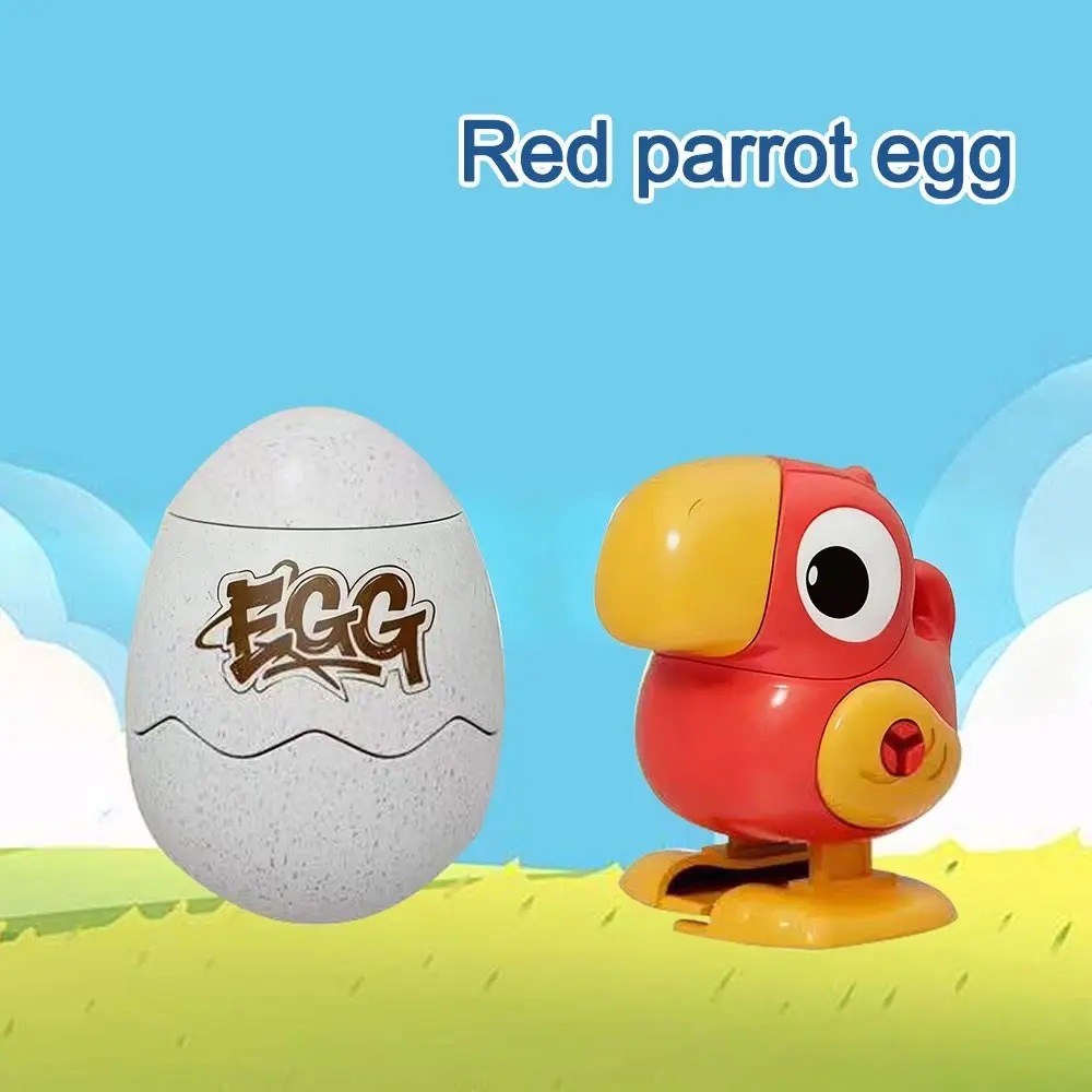Gifts Cartoon Clockwork Animal Jumping Egg Toy Walking Parrot Wind-up Walking Kids up Chain Animal Running Egg Toys Prank Toy