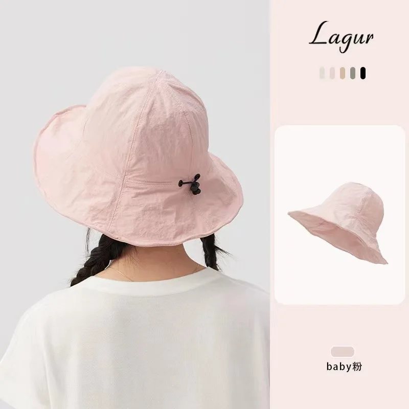 

Japanese Simple and Quick-drying Bucket Hats for Women Summer Casual Sunscreen Light and Breathable Retro Dome Basin Caps