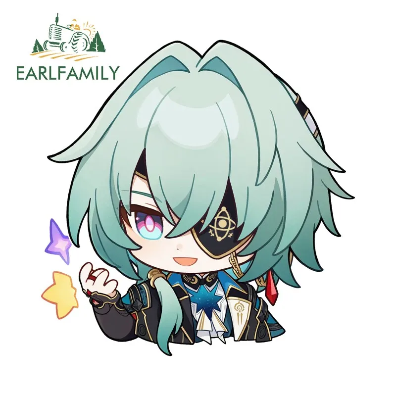 

EARLFAMILY Honkai Star Rail Anaxa Funny Cartoon Car Sticker Creative Meme Caravan JDM Decals Creative Car Accesorios Para Auto