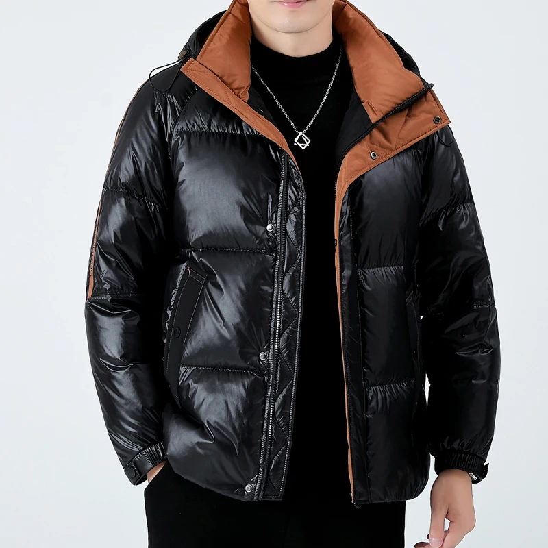 High Brand 90% Goose Down Jacket for Men 2024 Winter Korean Fashion Warm Puffer Coat Cold Proof Goose Feahter Down Jackets