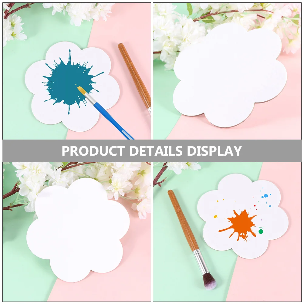 

5 Pcs Flower Drawing Board Blank Painting Boards for Round Canvas Panels Pattern