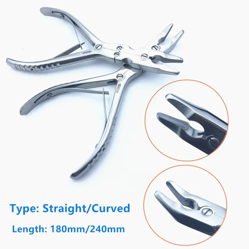 Orthopedic Bone Rongeur Double Action, Surgical Instrument Stainless Reusable