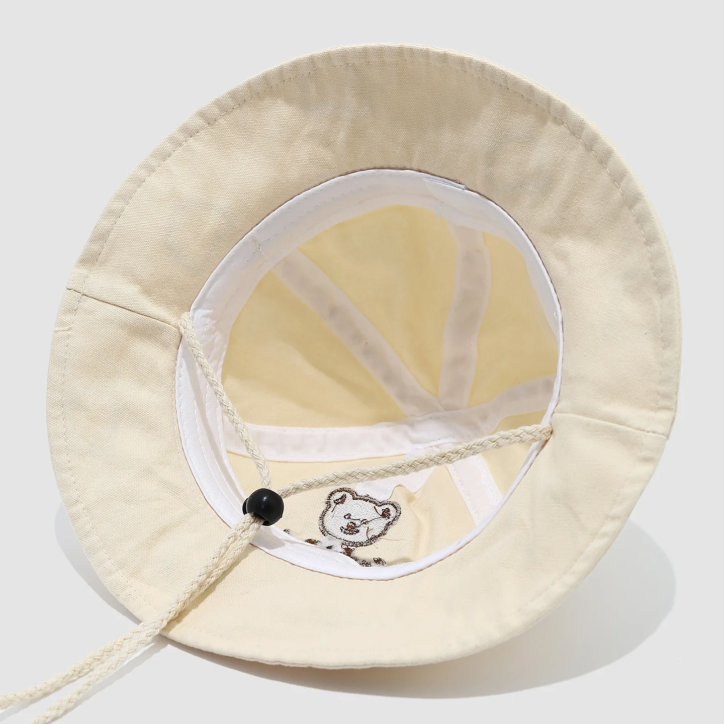 2026 Cute Cartoon Bear Baby Bucket Hat Summer Outdoor Baby Boys Girls Fisherman Hats Solid Color Infant Toddler Basin Cap view 6