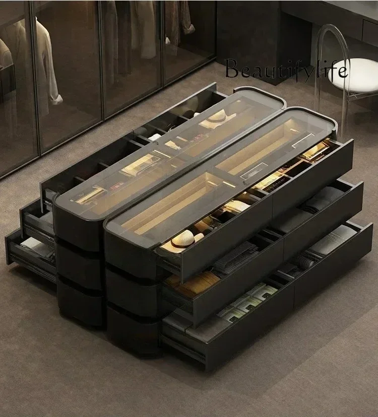 C Floor Cloakroom Middle Island Table Display Storage Storage Jewelry Cabinet Multi-Layer Home