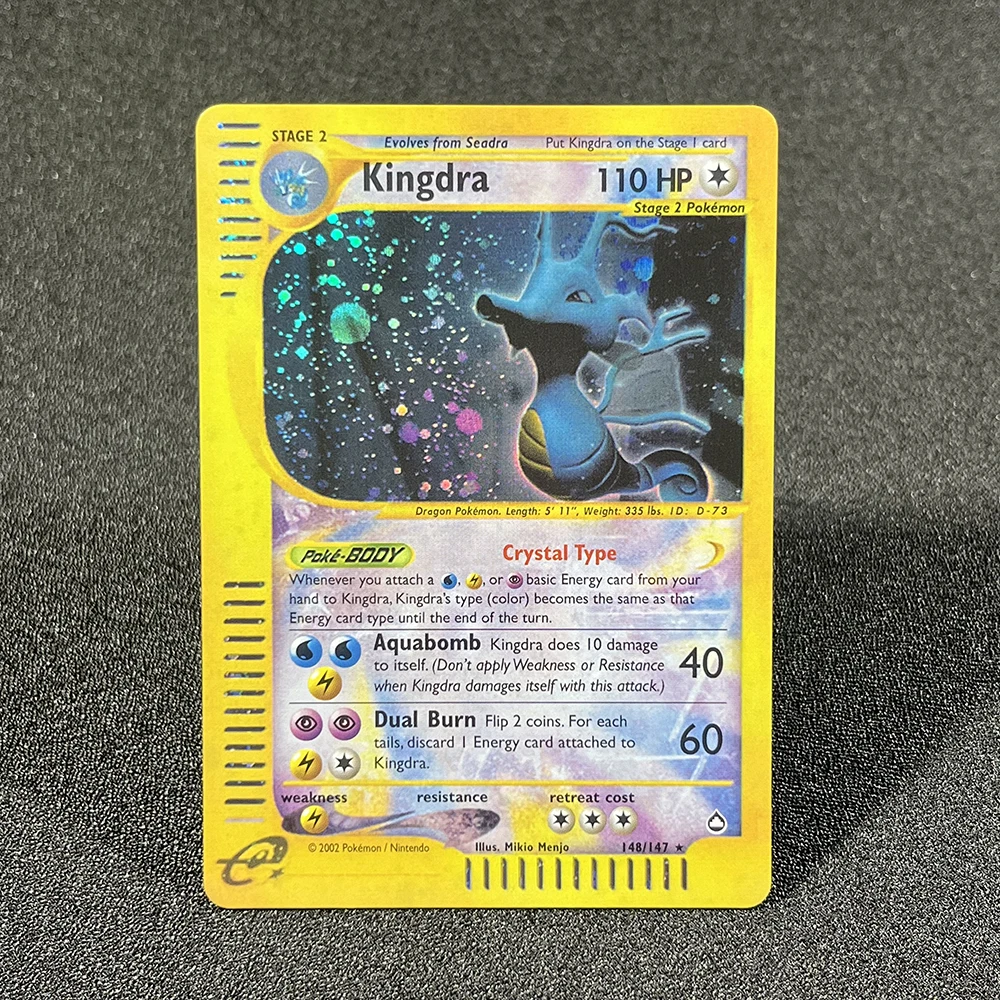 Pokémon Flash karty holograficzne Aquapolis Lugia Zapdos Espeon Vileplume Umbreon Steelix karty foliowe kolekcja gier PTCG E PROXY