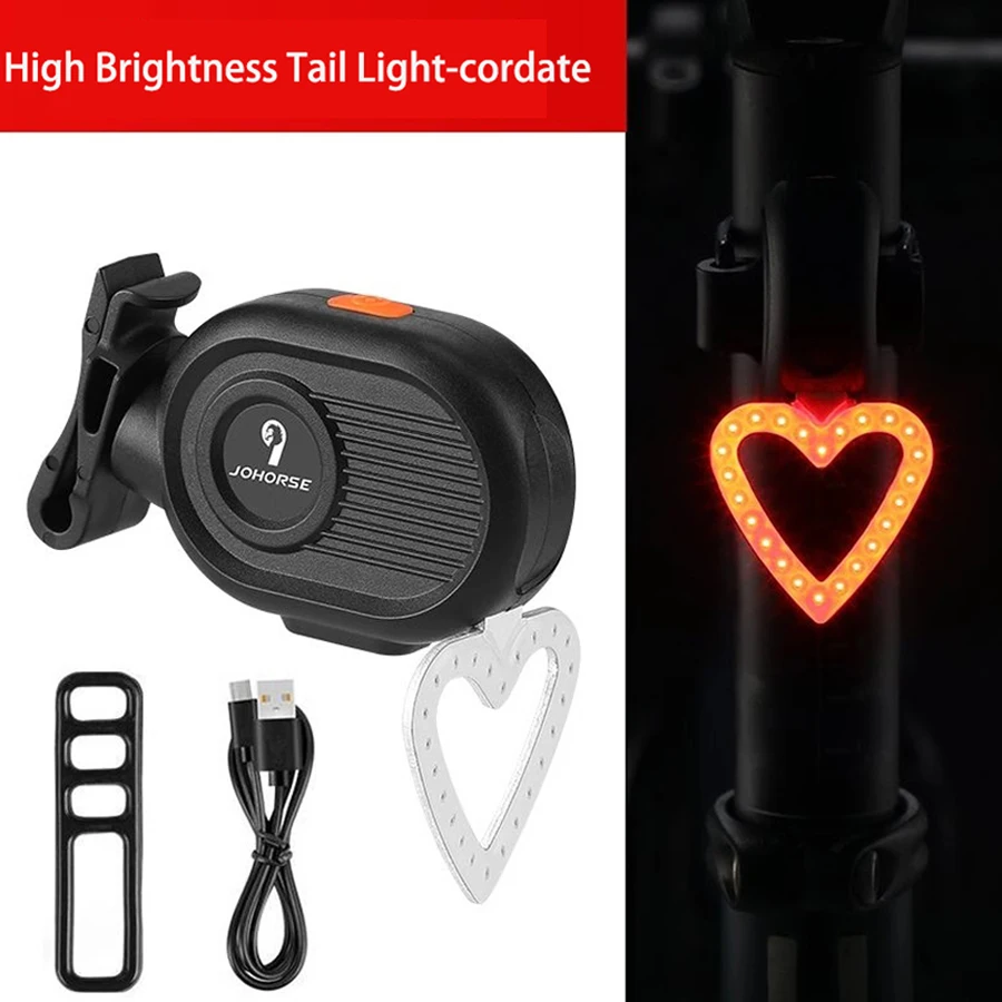 Mountainbike-achterlicht Opladen Wegwielrennen Nacht Fietsen Paardrijden Nachtlopen voor elke weg Mountainbike Fietsaccessoires