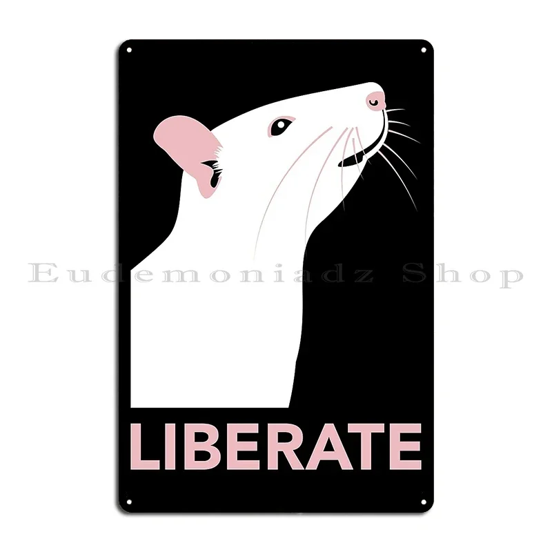 Liberate Rat Metal Plaque Poster Plaques Create Living Room Wall Decor Design Tin Sign Poster