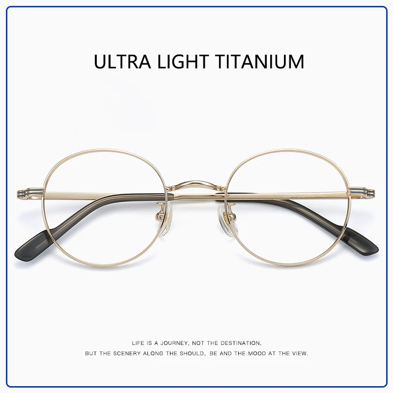 Small Size Retro Vintage Glasses Fashion Ultra Light Titanium Eyewear Myopia Optical Prescription Eyeglasses Frame Man Woman