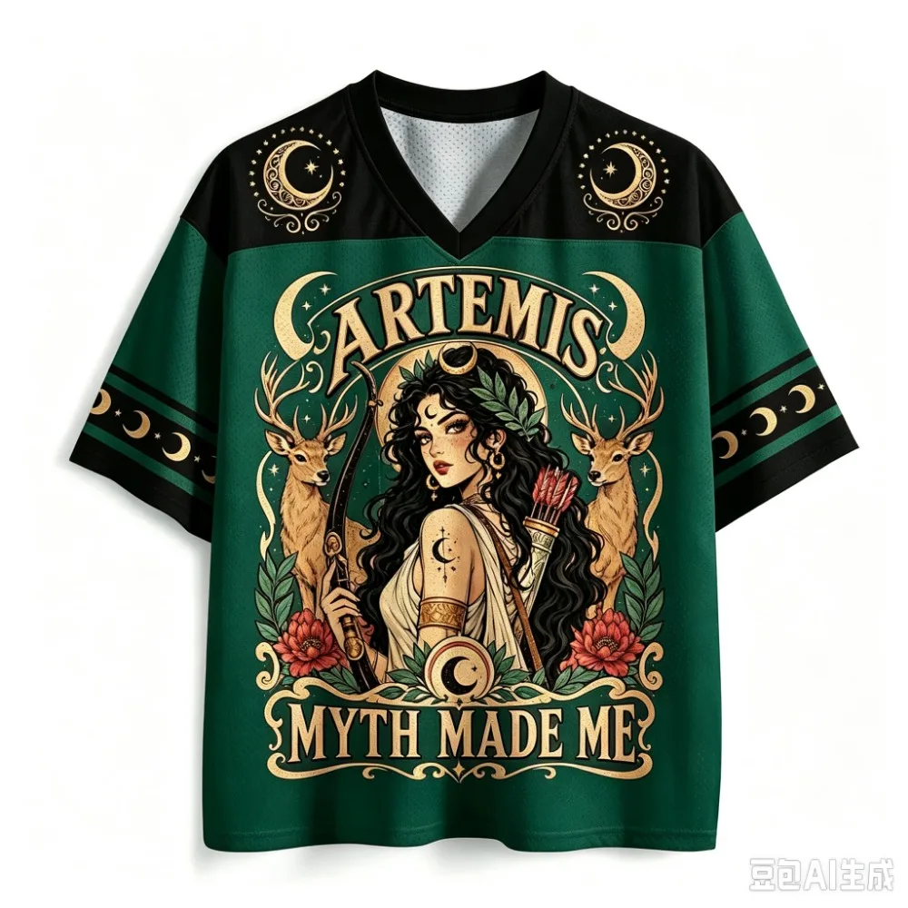 Sommermode, neues Design, griechische mythische Göttin, 3D-Druck, V-Ausschnitt, Sport-T-Shirt für Damen und Herren, Streetwear, atmungsaktiv, Y2K, Familienbekleidung. – Detail 7