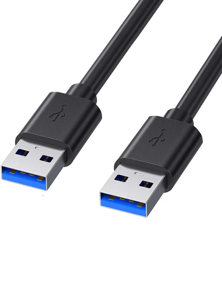 NNBILI câble USB 3.0 court Type A USB 3.0 cordon mâle à mâle pour ventilateur de refroidissement d'ordinateur portable, appareil photo, hub USB, commutateur, câble Double USB A mâle