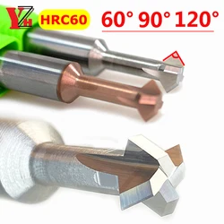 HRC60 Carbide Front Back Chamfering Cutter Inner Chamfer 60 90 120Degree CNC Up And Down Double Angular Machining Milling Cutter