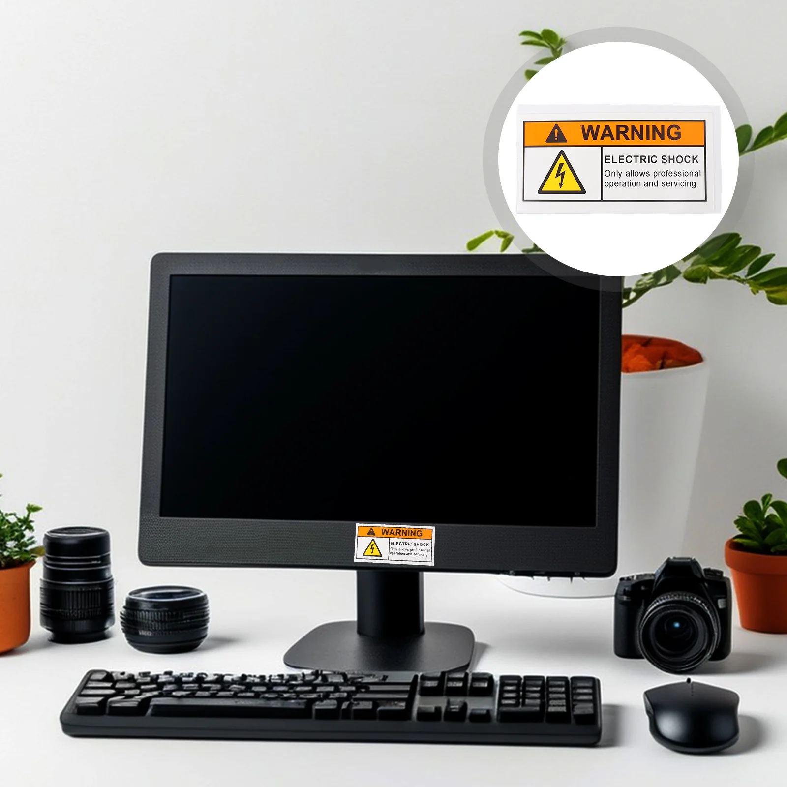 

5Pcs Caution Sign Sticker Electric Shocks Warning High Voltage Safety Electrical Panel Labels Professional Maintenance