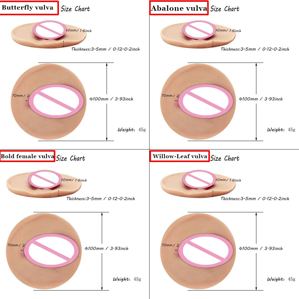 Realistic Silicone Fake Vagina Pad Beautiful Labia Insert Pad Shemale Pussy Transgender Crossdresser Drag Queen