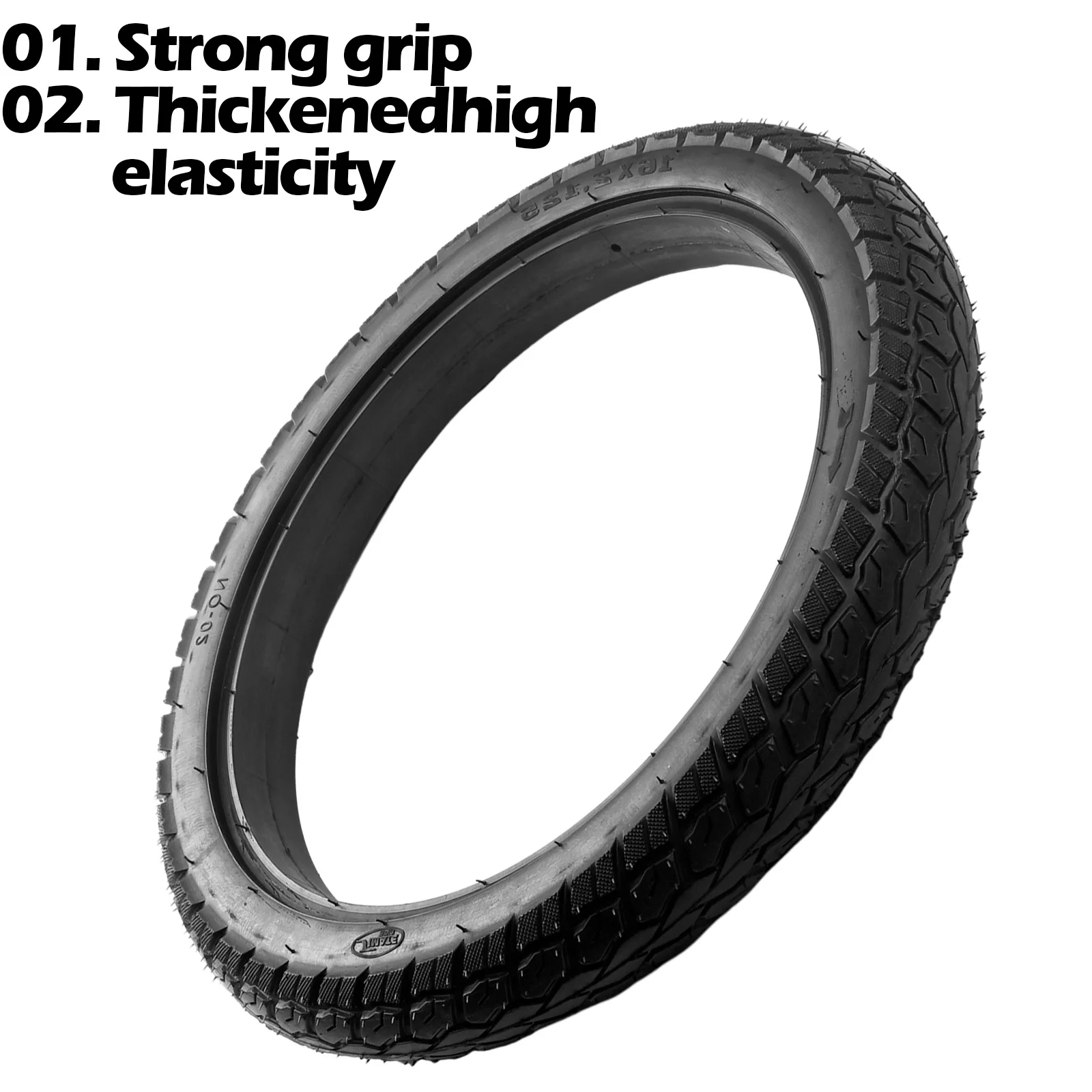 ยางอะไหล่จักรยานไฟฟ้า16นิ้วสีดำสำหรับจักรยานไฟฟ้ายางตัน2023