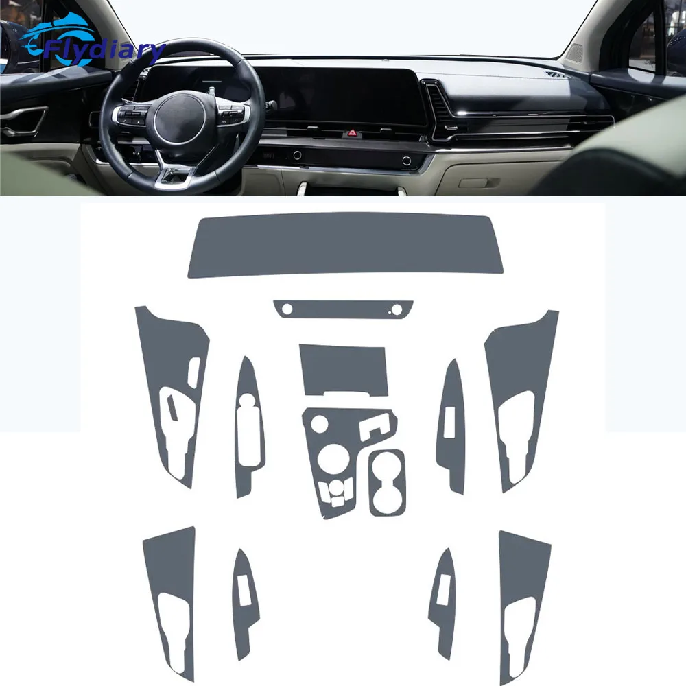 For Kia Sportage NQ5 2023 Car interior Center console transparent TPU Paint protective film Anti scratch sticker LCD screen PPF