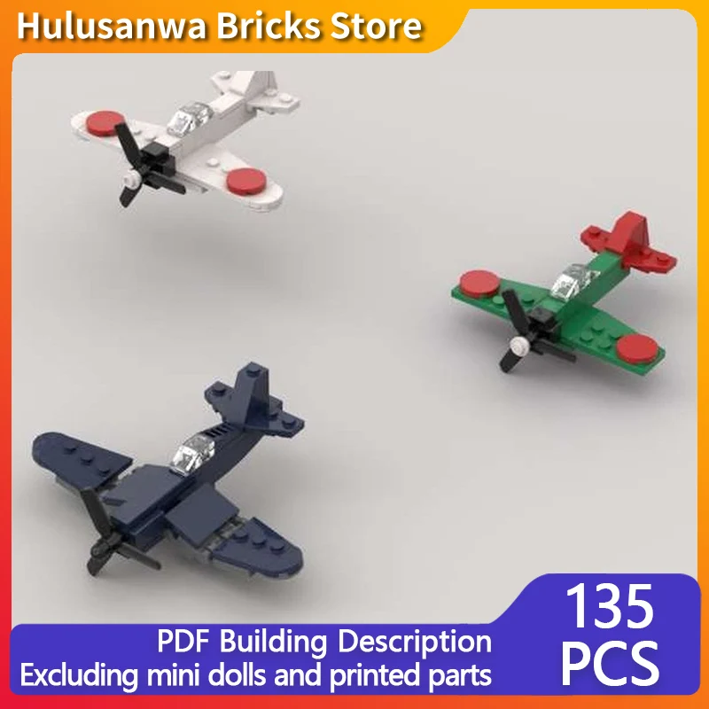 

F4U And A6M Military Fighter Jets Model MOC Building Bricks War Equipment Modular Technology Gifts Holiday Assemble Children Toy