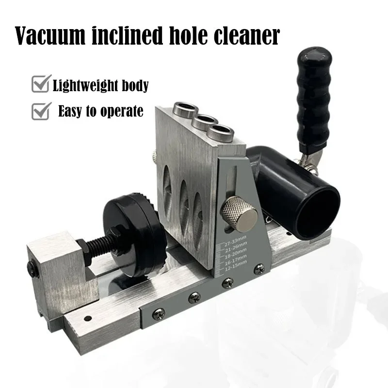 

Steel Woodworking Vacuum Type Inclined Hole Locator 9 mm3/8 Inclined Hole Drill Bit Pocket Hole Jig Accurate Scale Accessories