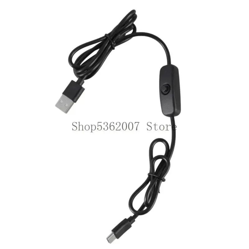 Кабель питания USB -USB -C -кабель с USB -USB C, с кнопкой переключения для портативных устройств.