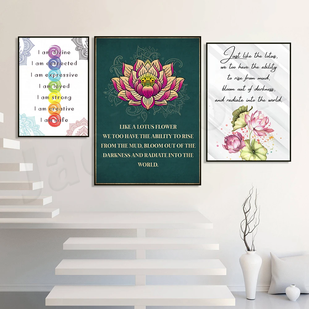 Chakra poster, lotus flower poster, yoga meditation, mandala art, buddhism, like lotus flower, inspirational meditation art