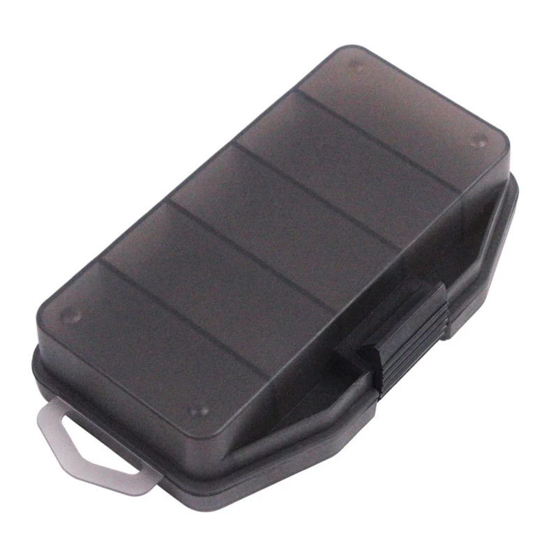 2/3Pcs 5 Grids Fishing Tackle Box Transparent Grey Plastic Bait Box Multi-function Bead Hook Organizer Box Fishing Accessories