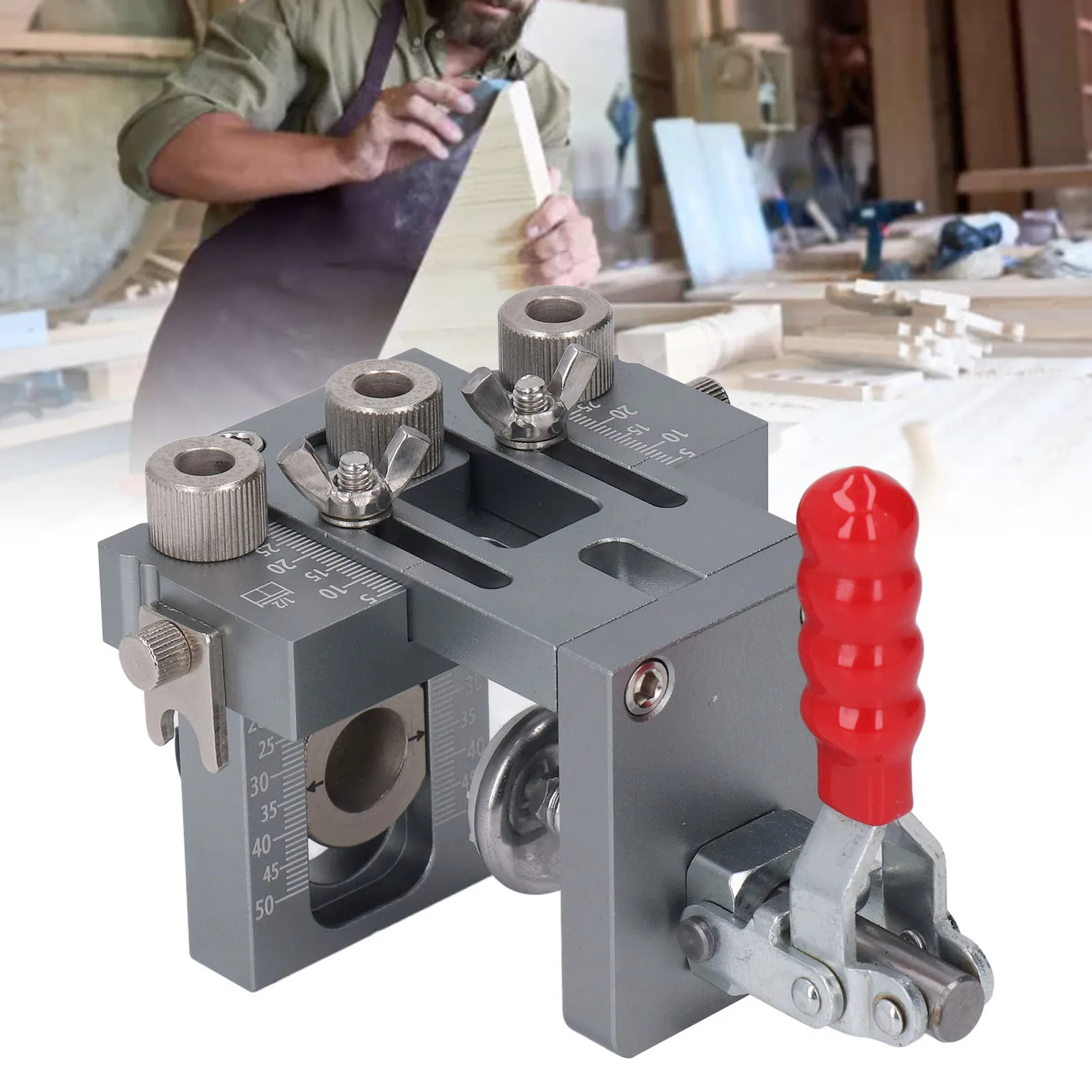 3 في 1 النجارة الحفر محدد لقط سريع الحد قابل للتعديل أداة ثقب مجموعة النجارة وتد الرقصة عدة