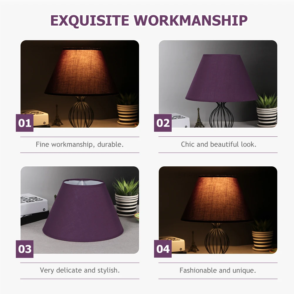 

Small Lampshade E27 Base Cloth Wall Light Shade Retro Vintage Style For Table Ceiling Lamp Replacement Accessory