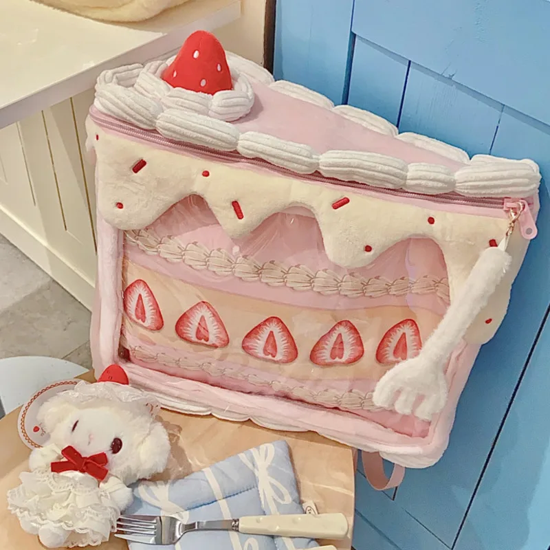 

Strawberry Cake Bag Plush Bag Lolita Y2K JK Cute ItaBag ItaBag BJD Baby Bag Crossbody Bag Shoulder Bag Excluding Plush Forks New