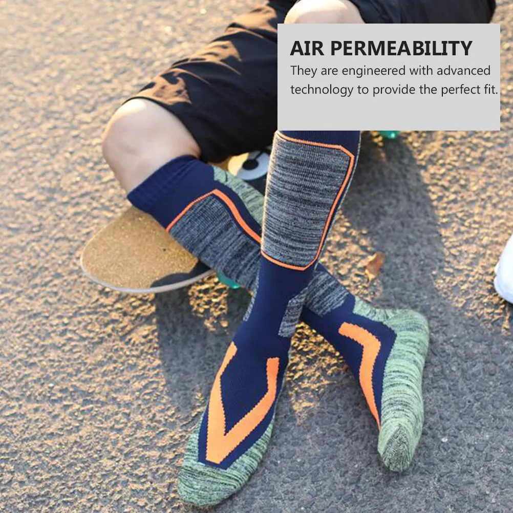 

Thick Warm Ski Socks Long Knee Stockings Breathable Thermal Regulating Cotton Climbing Comfortable Outdoor Sports