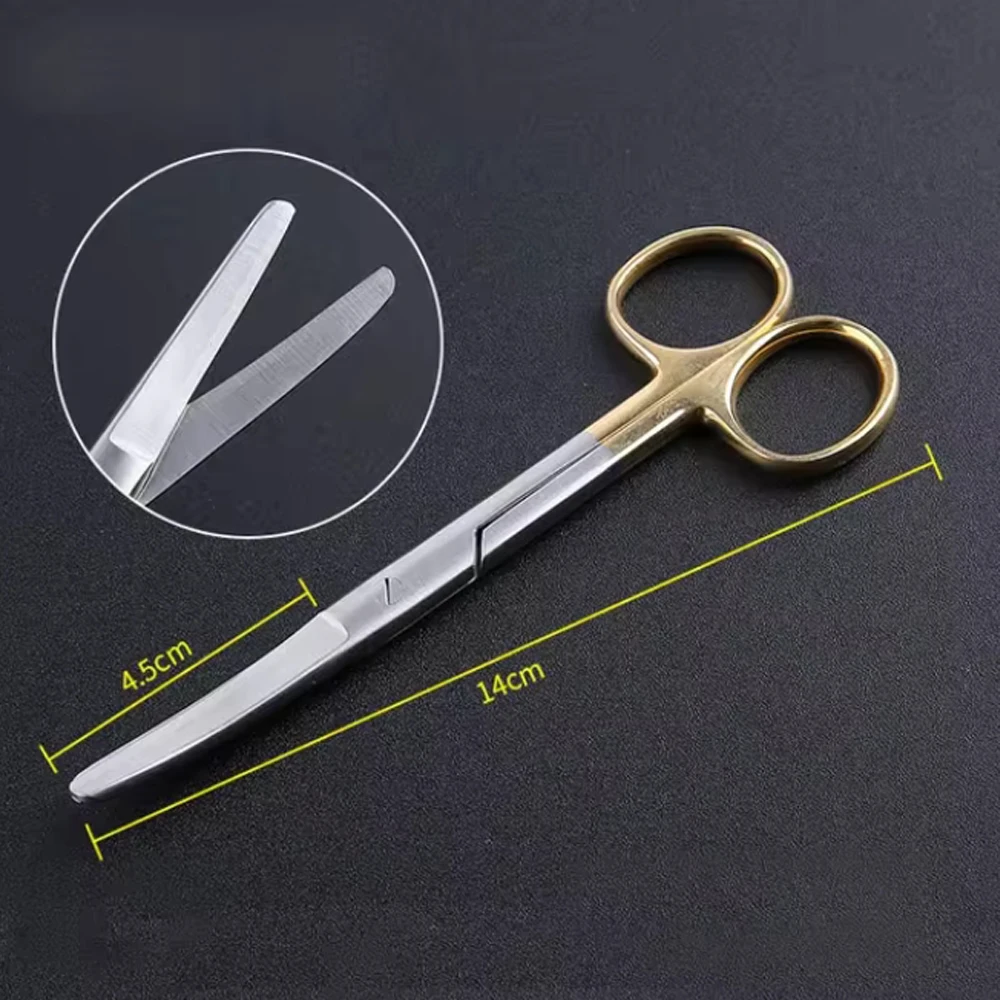 둥근 머리 무딘 가위 비강 해부 가위 스레드 조각 직선 팔꿈치 조직 가위