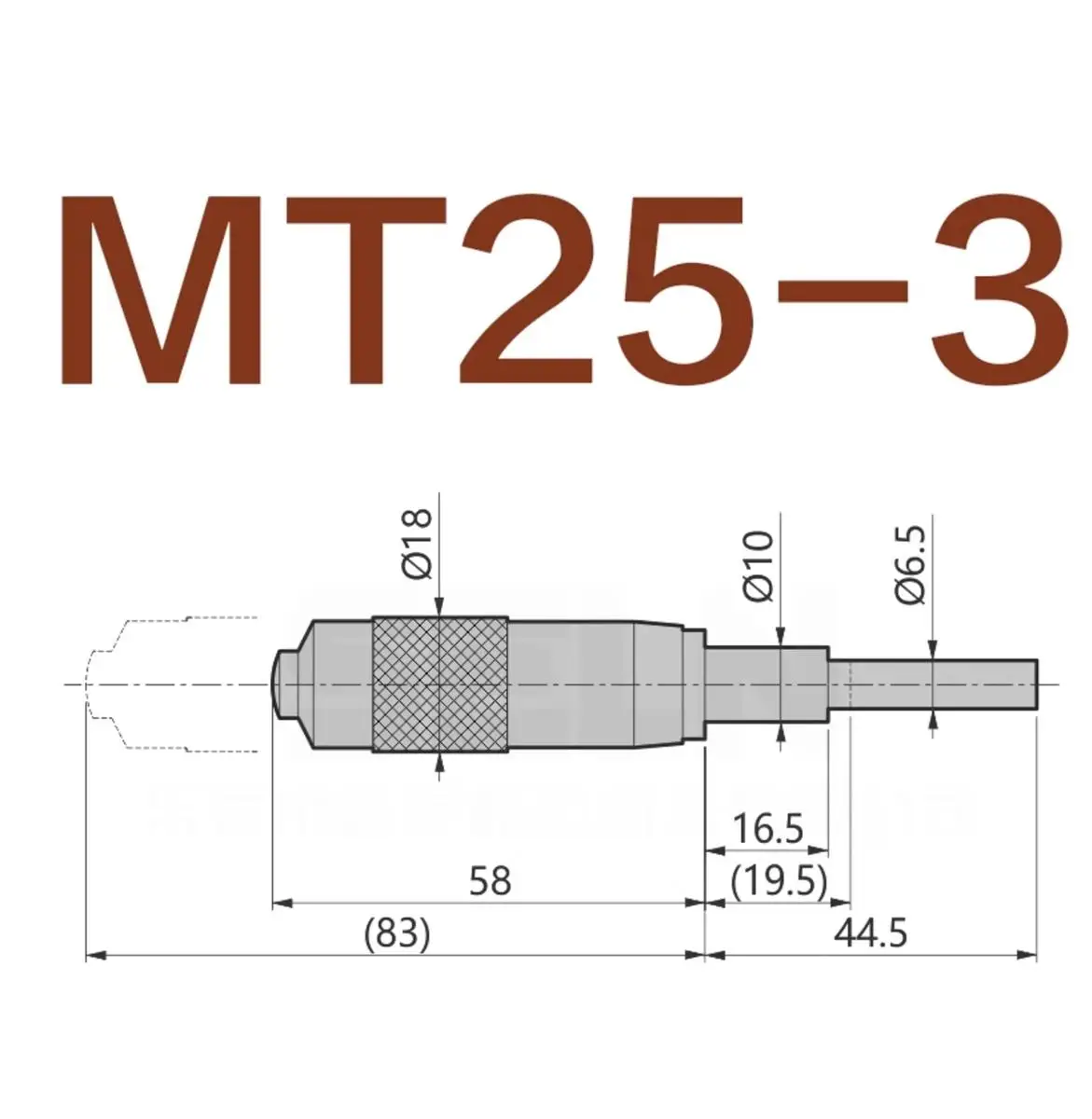 Micrometer Flat Head MT25-3 Travel 0-25mm Gradient Spacing  For Automation Printing Photology Equipment