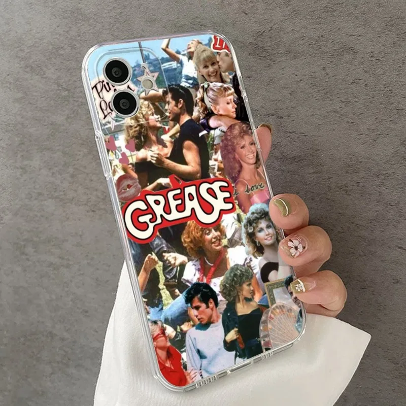 GREASE  Movie Phone Case FOR IPhone 15 14 12 11 Pro 15 Plus 13 Pro MAX XR Xs MINI Transparent Covers