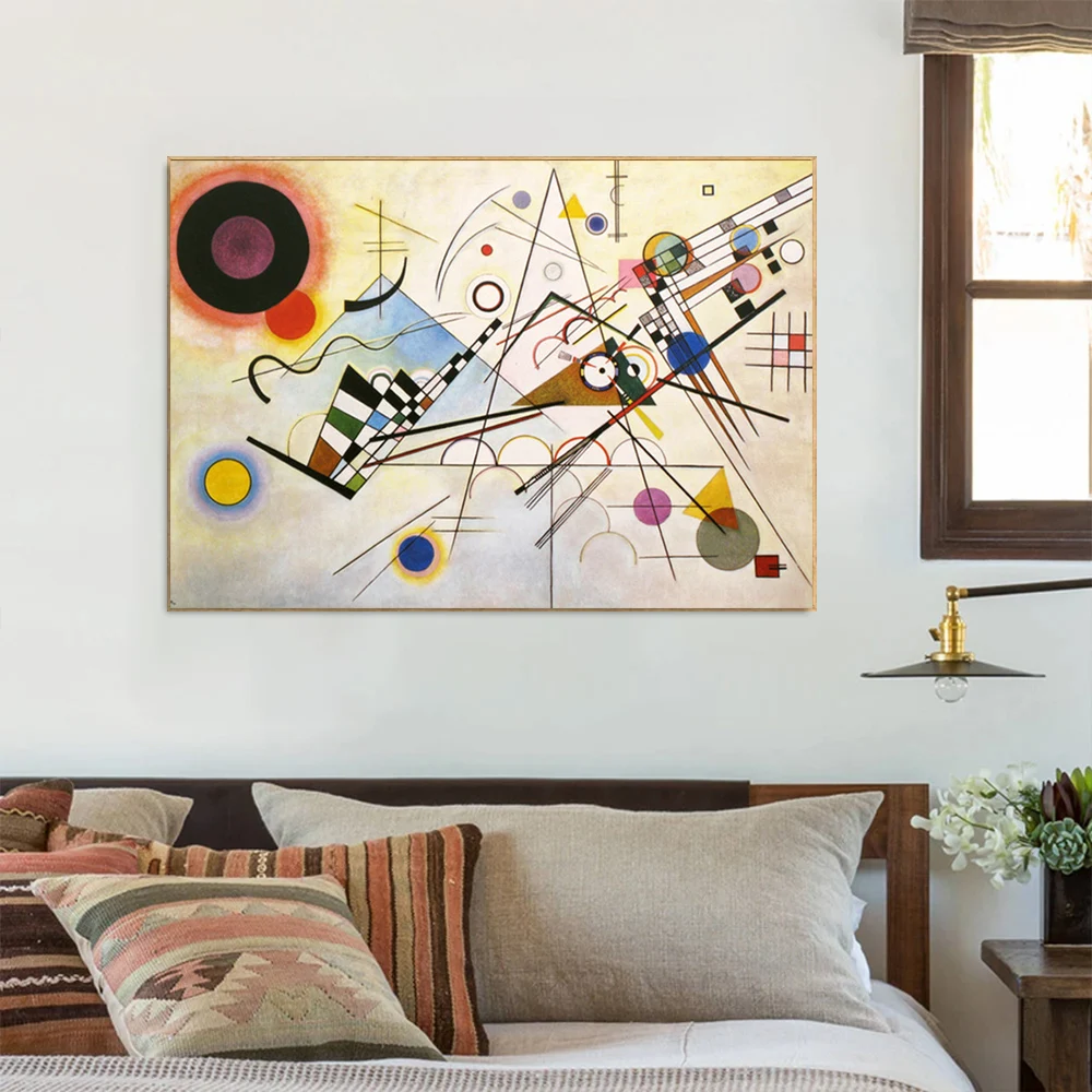 

Wassily Kandinsky Geometric Wall Art Poster Graffiti Mural Modern Home Decor Canvas Painting Pictures Prints Office Decoration