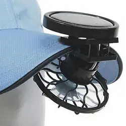 Clip on Cap Fan Cooling Fan Small Hands Free Solar Powered Fan Portable Fan for Travel Picnic Outdoor Activities Hiking Golfing