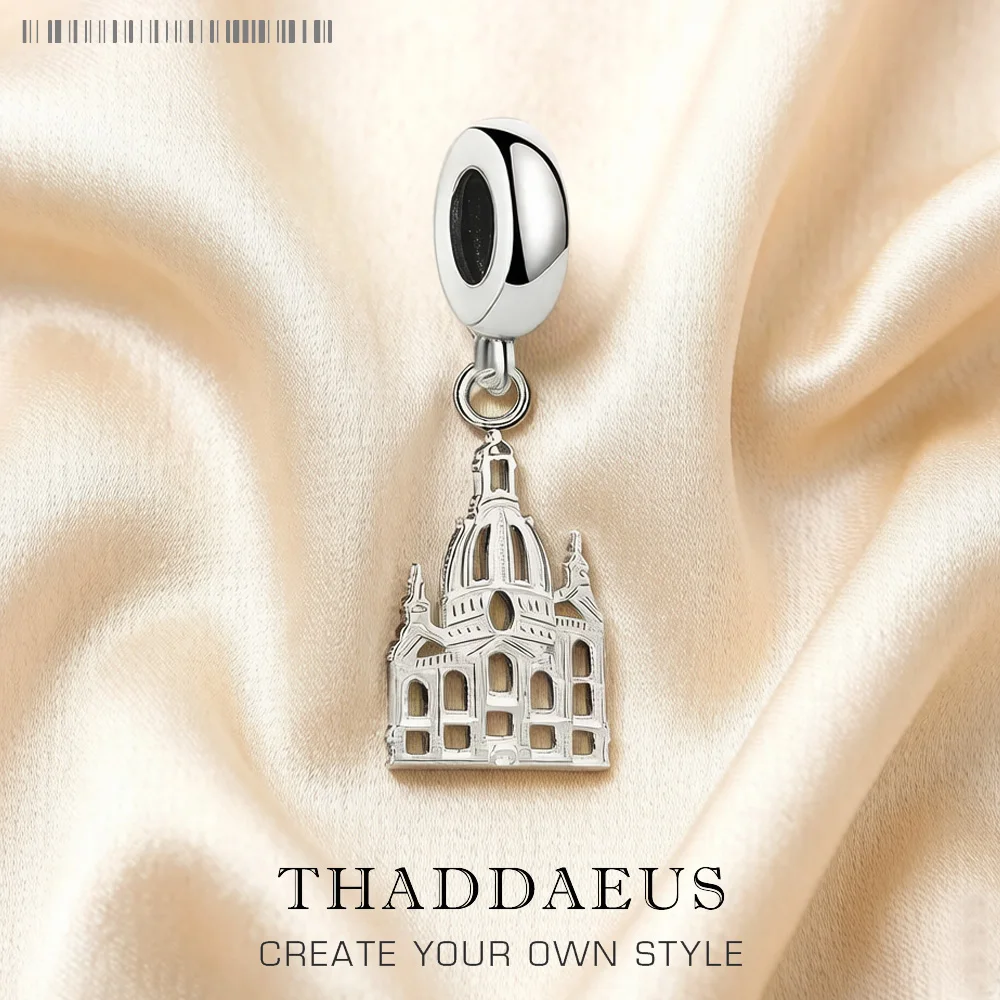 

Frauenkirche Dresden Dangle Charm Pendant Europe Club Fine Jewelry For Women Men Vintage Gift In 925 Sterling Silver