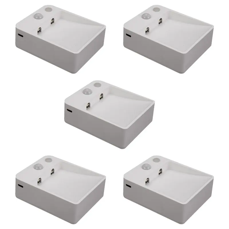 5X Night Light Motion Sensor Bedside Lamp Indoor Lighting 1 LED Wireless Passway Corridor Stair Toilet Emergency Light