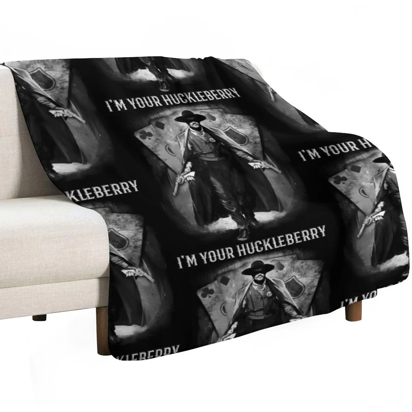 Mens Best Doc Holliday Huckleberry Tombstone Throw Blanket Multi Use Warm Blanket for Living Room Bedroom