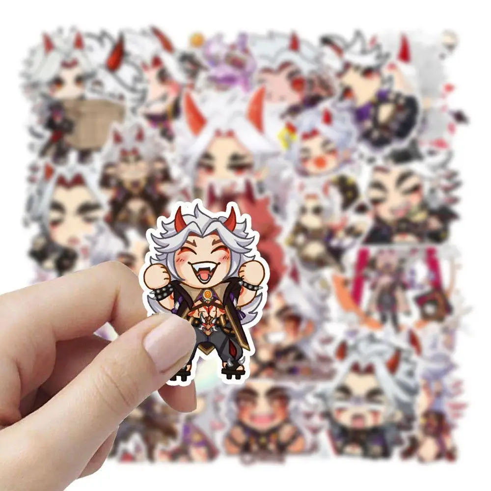 54Pcs Genshin Impact Arataki Itto Game Peripheral Sticker Cartoon Adorkable Hand Account Water Cup Phone Case Trunk Diy Sticker