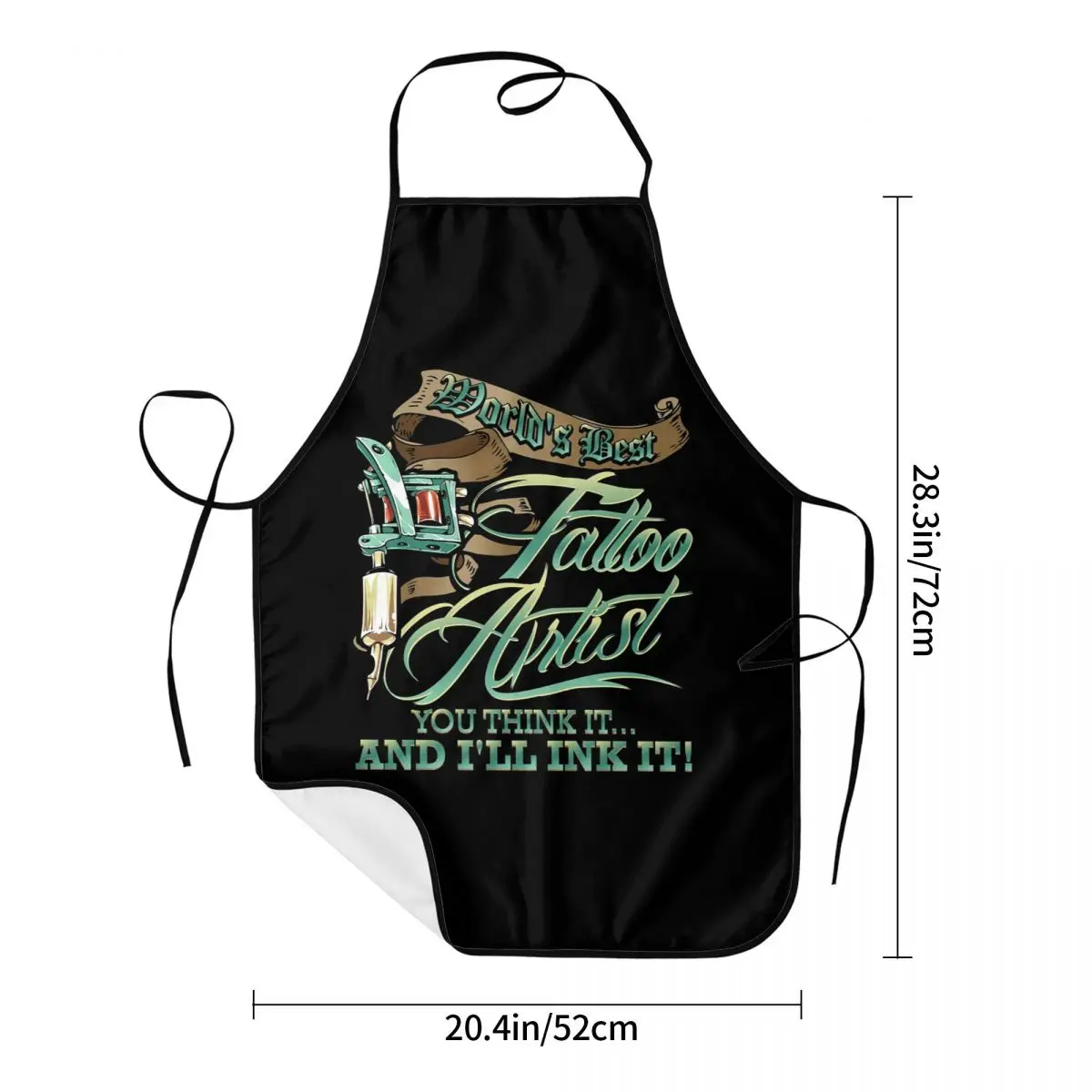 Unisex World\'s Best Tattoo Artist Apron Kitchen Chef Cooking Baking Bib Men Women Tattooists Tablier Cuisine for Painting