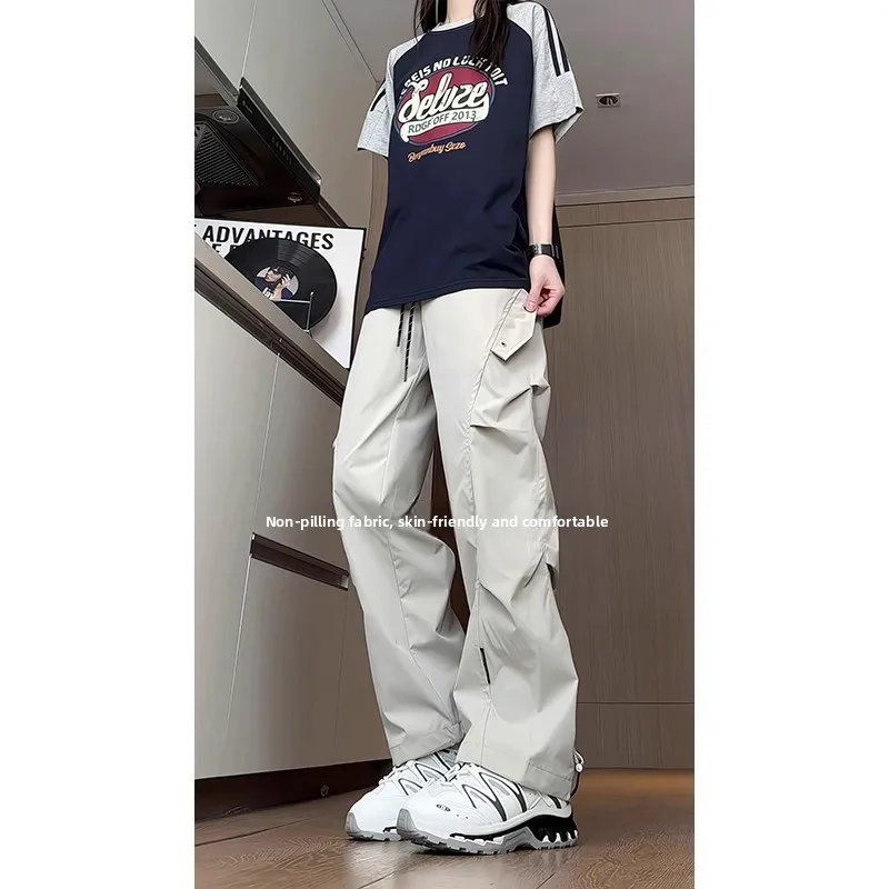 Outdoor Heren Casual broek met rechte pijpen Winddicht Waterdicht Lente Herfst Losvallend Vrije tijd Lange broek Werkkleding Polyester...